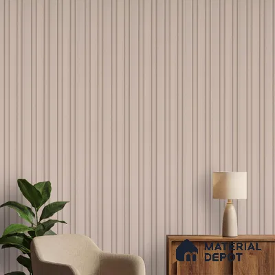 Beige Plain Colour Look PN 04873 B 9.5 ft x 4.7 inch Charcoal Panel - 12 mm | Suitable for Feature Wall, TV Unit & Living Room | Width is Subjected to 5% Variation