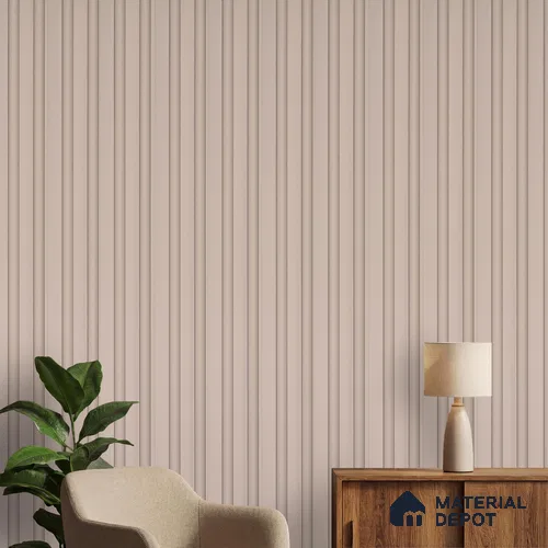 Beige Plain Colour Look PN 04873 B 9.5 ft x 4.7 inch Charcoal Panel - 12 mm | Suitable for Feature Wall, TV Unit & Living Room | Width is Subjected to 5% Variation