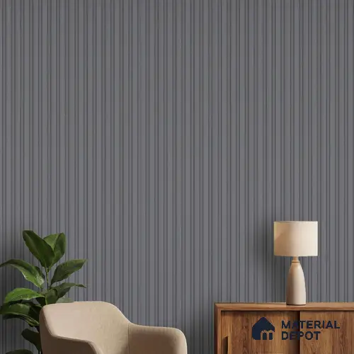 Blue Plain Colour Louver PN 04878 9.5 ft x 4.7 inch Charcoal Panel - 12 mm | Suitable for Feature Wall, TV Unit & Living Room | Width is Subjected to 5% Variation