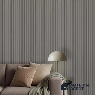 Grey Plain Colour Look PN 04883 B 9.5 ft x 4.7 inch Charcoal Panel - 12 mm | Suitable for Feature Wall, TV Unit & Living Room | Width is Subjected to 5% Variation