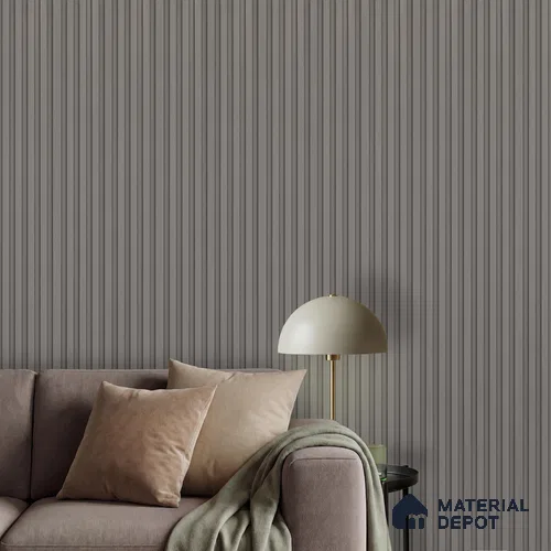 Grey Plain Colour Louver PN 04883 B 9.5 ft x 4.7 inch Charcoal Panel - 12 mm | Suitable for Feature Wall, TV Unit & Living Room | Width is Subjected to 5% Variation