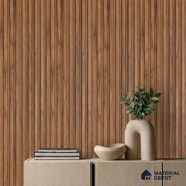 Wooden Look PN 05124 9 ft x 4.9 inch Charcoal Panel - 12 mm | Suitable for Feature Wall, TV Unit & Living Room | Width is Subjected to 5% Variation