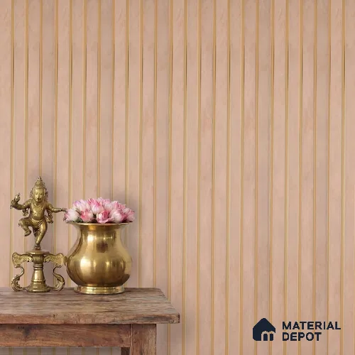 Brown Plain Colour Louver PN 05749 9.5 ft x 7.8 inch Charcoal Panel - 12 mm | Suitable for Feature Wall, TV Unit & Living Room | Width is Subjected to 5% Variation