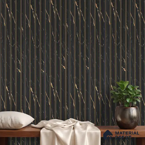 Black Marble Louver PN 05751 9.5 ft x 7.8 inch Charcoal Panel - 12 mm | Suitable for Feature Wall, TV Unit & Living Room | Width is Subjected to 5% Variation