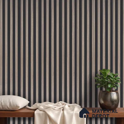 Wooden Look PN 05760 9.5 ft x 7.8 inch Charcoal Panel - 12 mm | Suitable for Feature Wall, TV Unit & Living Room | Width is Subjected to 5% Variation