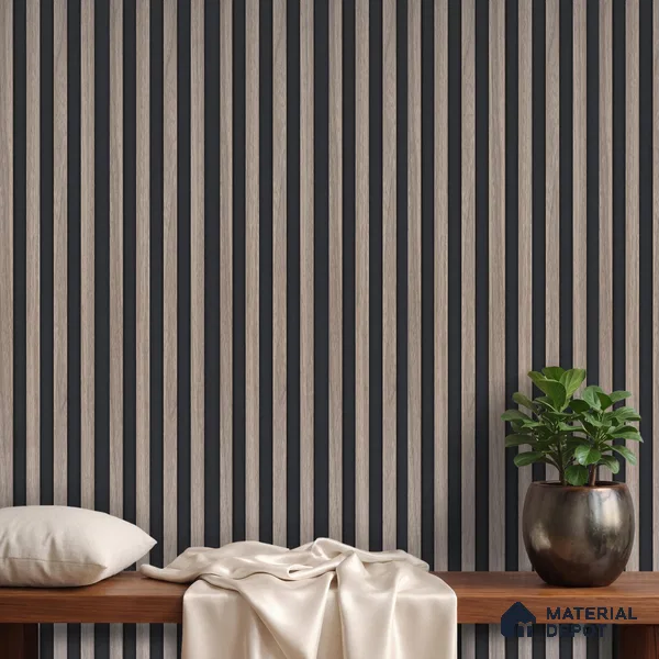 Wooden Look PN 05760 9.5 ft x 7.8 inch Charcoal Panel - 12 mm | Suitable for Feature Wall, TV Unit & Living Room | Width is Subjected to 5% Variation