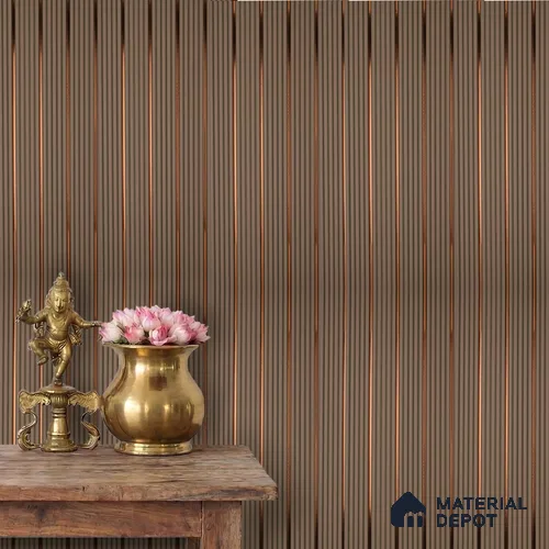Green Plain Colour Louver PN 05780 9.5 ft x 7.8 inch Charcoal Panel - 12 mm | Suitable for Feature Wall, TV Unit & Living Room | Width is Subjected to 5% Variation