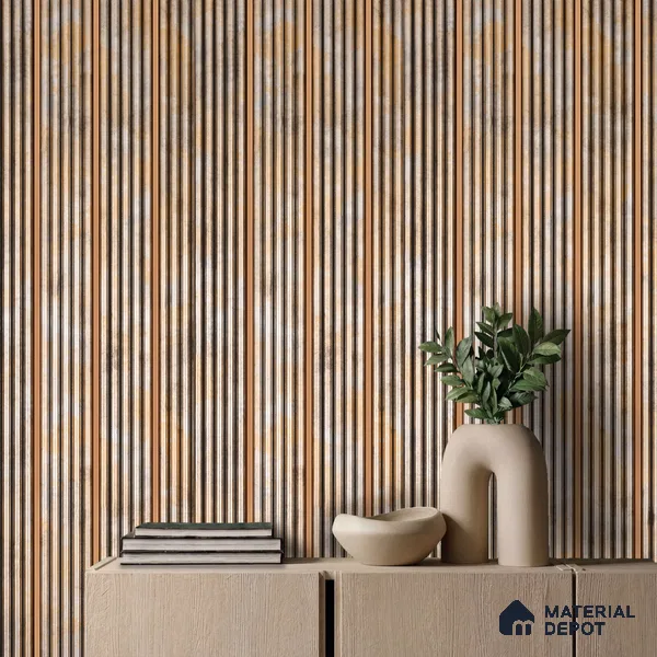 Multi Colour Metallic Look PN 05781 9.5 ft x 7.8 inch Charcoal Panel - 12 mm | Suitable for Feature Wall, TV Unit & Living Room | Width is Subjected to 5% Variation