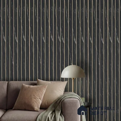 Black Marble Look PN 05909 8 ft x 6 inch Charcoal Panel - 10 mm | Suitable for Feature Wall, TV Unit & Living Room | Width is Subjected to 5% Variation