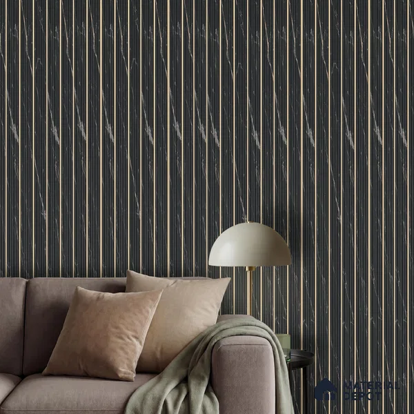 Black Marble Look PN 05909 8 ft x 6 inch Charcoal Panel - 10 mm | Suitable for Feature Wall, TV Unit & Living Room | Width is Subjected to 5% Variation