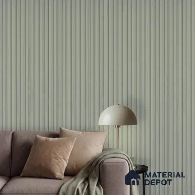 Green Plain Colour Look PN 05920 8 ft x 6 inch Charcoal Panel - 10 mm | Suitable for Feature Wall, TV Unit & Living Room | Width is Subjected to 5% Variation