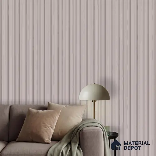Pink Plain Colour Louver PN 05927 8 ft x 6 inch Charcoal Panel - 11 mm | Suitable for Feature Wall, TV Unit & Living Room | Width is Subjected to 5% Variation
