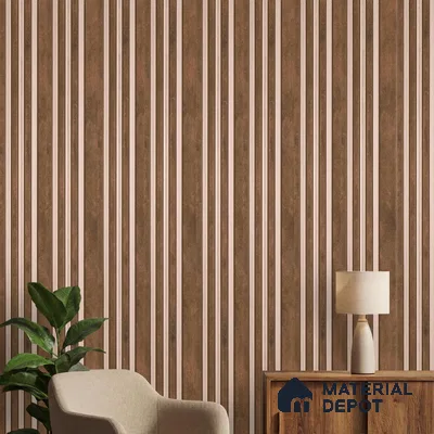 Wooden Look PN 06033 8 ft x 4.9 inch Charcoal Panel - 12 mm | Suitable for Feature Wall, TV Unit & Living Room | Width is Subjected to 5% Variation