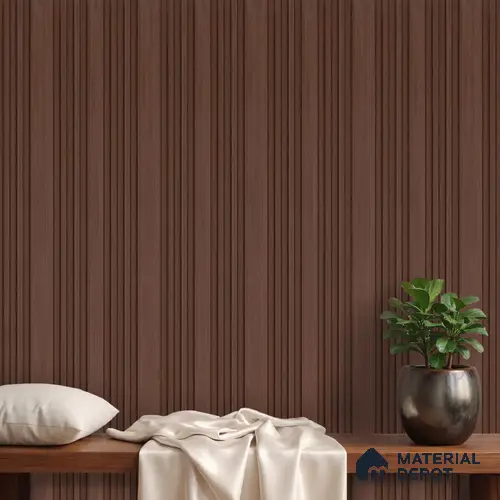Brown Wooden Louver PN 06035 8 ft x 4.9 inch Charcoal Panel - 12 mm | Suitable for Feature Wall, TV Unit & Living Room | Width is Subjected to 5% Variation
