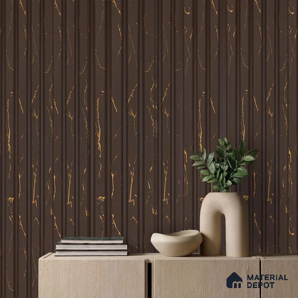 Brown Marble Look PN 06156 9.5 ft x 7.8 inch Charcoal Panel - 12 mm | Suitable for Feature Wall, TV Unit & Living Room | Width is Subjected to 5% Variation