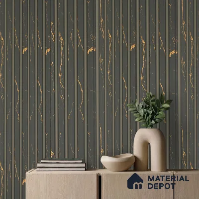 Green Marble Look PN 06159 9.5 ft x 7.8 inch Charcoal Panel - 12 mm | Suitable for Feature Wall, TV Unit & Living Room | Width is Subjected to 5% Variation