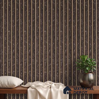 Brown Marble Look PN 06161 9.5 ft x 7.8 inch Charcoal Panel - 12 mm | Suitable for Feature Wall, TV Unit & Living Room | Width is Subjected to 5% Variation