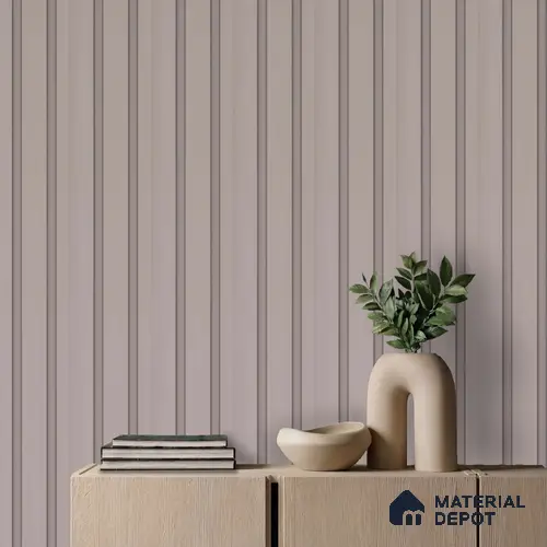 Grey Plain Colour Louver PN 06219 9.5 ft x 4.7 inch Charcoal Panel - 12 mm | Suitable for Feature Wall, TV Unit & Living Room | Width is Subjected to 5% Variation