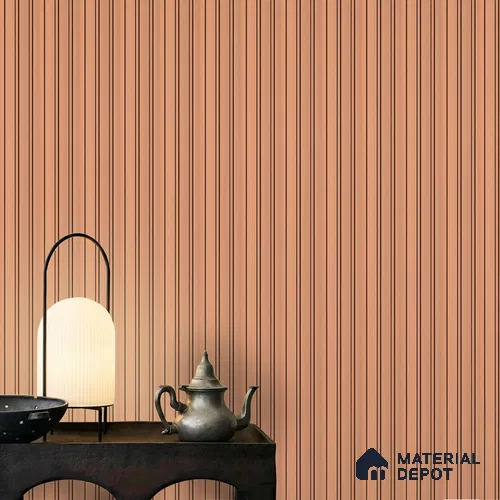 Brown Plain Colour Louver PN 06222 9.5 ft x 4.7 inch Charcoal Panel - 12 mm | Suitable for Feature Wall, TV Unit & Living Room | Width is Subjected to 5% Variation