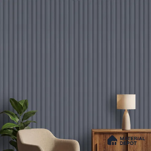 Black Plain Colour Louver PN 06230 9.5 ft x 4.7 inch Charcoal Panel - 12 mm | Suitable for Feature Wall, TV Unit & Living Room | Width is Subjected to 5% Variation