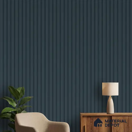Blue Plain Colour Louver PN 06231 9.5 ft x 4.7 inch Charcoal Panel - 12 mm | Suitable for Feature Wall, TV Unit & Living Room | Width is Subjected to 5% Variation