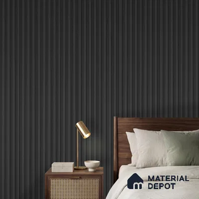 Black Plain Colour Look PN 06239 9.5 ft x 4.7 inch Charcoal Panel - 12 mm | Suitable for Feature Wall, TV Unit & Living Room | Width is Subjected to 5% Variation