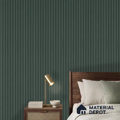 Green Plain Colour Look PN 06244 9.5 ft x 4.7 inch Charcoal Panel - 12 mm | Suitable for Feature Wall, TV Unit & Living Room | Width is Subjected to 5% Variation