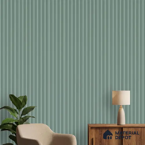 Green Plain Colour Louver PN 06245 9.5 ft x 4.7 inch Charcoal Panel - 12 mm | Suitable for Feature Wall, TV Unit & Living Room | Width is Subjected to 5% Variation