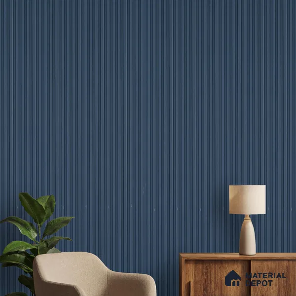 Blue Plain Colour Look PN 06246 9.5 ft x 4.7 inch Charcoal Panel - 12 mm | Suitable for Feature Wall, TV Unit & Living Room | Width is Subjected to 5% Variation
