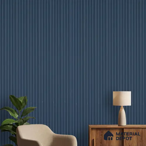 Blue Plain Colour Louver PN 06246 9.5 ft x 4.7 inch Charcoal Panel - 12 mm | Suitable for Feature Wall, TV Unit & Living Room | Width is Subjected to 5% Variation