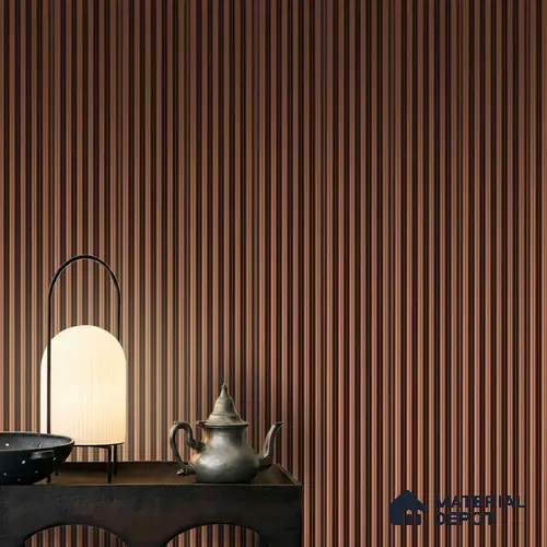 Brown Plain Colour Louver PN 06250 9.5 ft x 4.7 inch Charcoal Panel - 12 mm | Suitable for Feature Wall, TV Unit & Living Room | Width is Subjected to 5% Variation