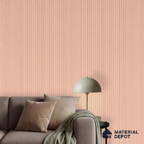 Pink Plain Colour Louver PN 06251 9.5 ft x 4.7 inch Charcoal Panel - 12 mm | Suitable for Feature Wall, TV Unit & Living Room | Width is Subjected to 5% Variation