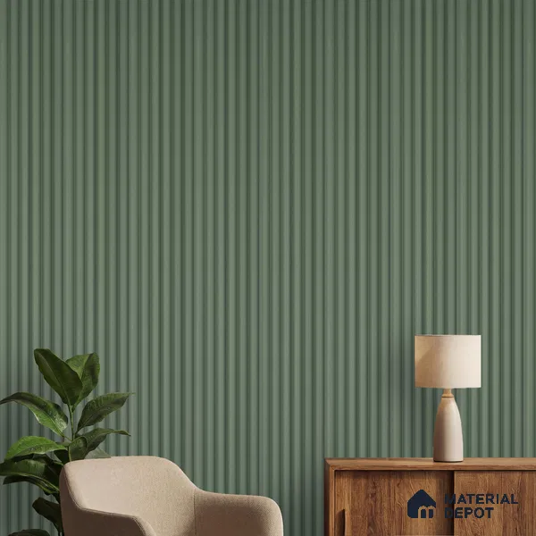 Green Metallic Look PN 06252 9.5 ft x 4.7 inch Charcoal Panel - 12 mm | Suitable for Feature Wall, TV Unit & Living Room | Width is Subjected to 5% Variation