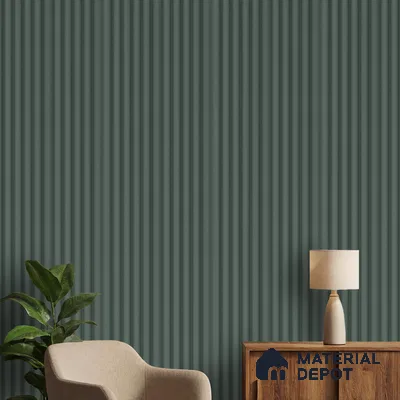 Green Plain Colour Look PN 06254 9.5 ft x 4.7 inch Charcoal Panel - 12 mm | Suitable for Feature Wall, TV Unit & Living Room | Width is Subjected to 5% Variation