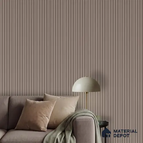 Brown Plain Colour Louver PN 06258 B 9.5 ft x 4.7 inch Charcoal Panel - 12 mm | Suitable for Feature Wall, TV Unit & Living Room | Width is Subjected to 5% Variation
