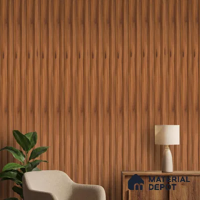Wooden Look PN 06271 9.5 ft x 4.7 inch Charcoal Panel - 12 mm | Suitable for Feature Wall, TV Unit & Living Room | Width is Subjected to 5% Variation