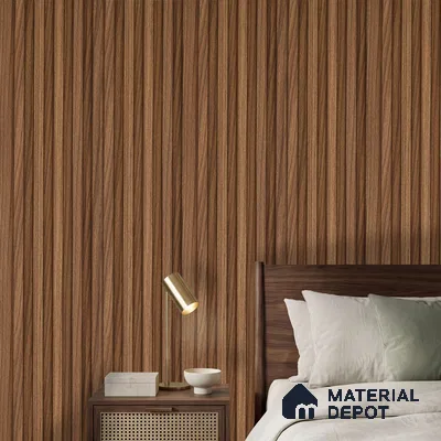 Wooden Look PN 06274 B 9.5 ft x 4.7 inch Charcoal Panel - 12 mm | Suitable for Feature Wall, TV Unit & Living Room | Width is Subjected to 5% Variation