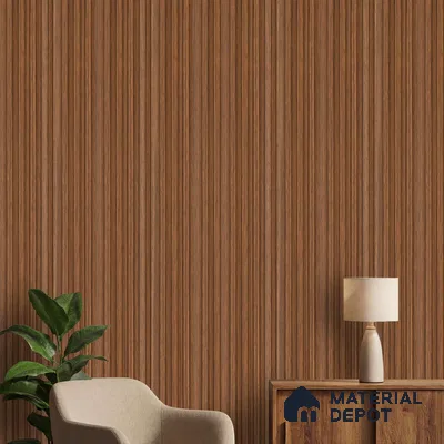 Wooden Look PN 06276 9.5 ft x 4.7 inch Charcoal Panel - 12 mm | Suitable for Feature Wall, TV Unit & Living Room | Width is Subjected to 5% Variation