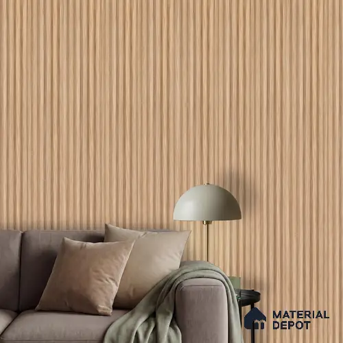 Brown Wooden Louver PN 06280 B 9.5 ft x 4.7 inch Charcoal Panel - 12 mm | Suitable for Feature Wall, TV Unit & Living Room | Width is Subjected to 5% Variation