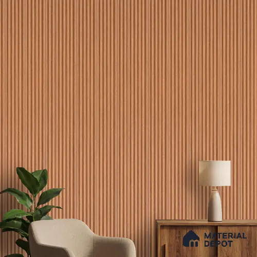 Brown Wooden Louver PN 06282 9.5 ft x 4.7 inch Charcoal Panel - 12 mm | Suitable for Feature Wall, TV Unit & Living Room | Width is Subjected to 5% Variation