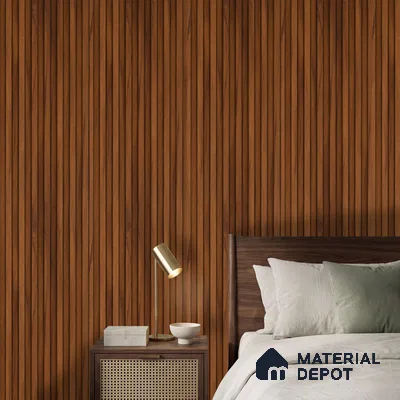 Wooden Look PN 06290 B 9.5 ft x 4.7 inch Charcoal Panel - 12 mm | Suitable for Feature Wall, TV Unit & Living Room | Width is Subjected to 5% Variation