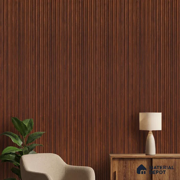 Wooden Look PN 06291 9.5 ft x 4.7 inch Charcoal Panel - 12 mm | Suitable for Feature Wall, TV Unit & Living Room | Width is Subjected to 5% Variation