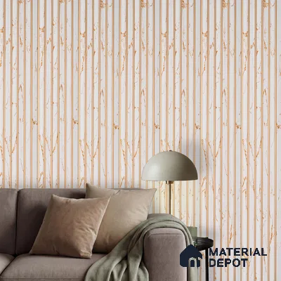 White Marble Look PN 06293 9.5 ft x 9.4 inch Charcoal Panel - 12 mm | Suitable for Feature Wall, TV Unit & Living Room | Width is Subjected to 5% Variation