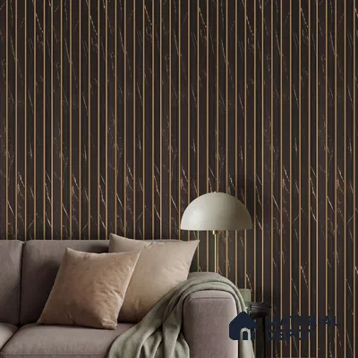 Black Marble Look PN 06297 8 ft x 9.4 inch Charcoal Panel - 12 mm | Suitable for Feature Wall, TV Unit & Living Room | Width is Subjected to 5% Variation