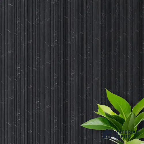 Black Marble Louver PN 00525 9.5 ft x 4.8 inch Charcoal Panel - 12 mm | Suitable for Feature Wall, TV Unit & Living Room | Width is Subjected to 5% Variation