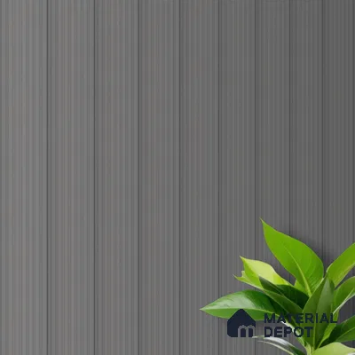 Grey Plain Colour Louver PN 00626 8 ft x 4 inch Charcoal Panel - 11 mm | Suitable for Feature Wall, TV Unit & Living Room | Width is Subjected to 5% Variation