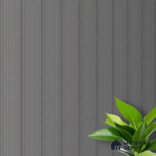 Grey Plain Colour Louver PN 00626 8 ft x 4 inch Charcoal Panel - 11 mm | Suitable for Feature Wall, TV Unit & Living Room | Width is Subjected to 5% Variation