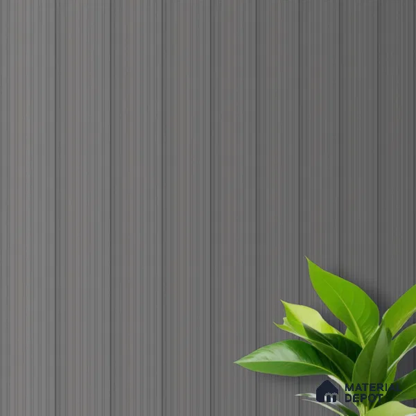 Grey Plain Colour Louver PN 00626 8 ft x 4 inch Charcoal Panel - 11 mm | Suitable for Feature Wall, TV Unit & Living Room | Width is Subjected to 5% Variation