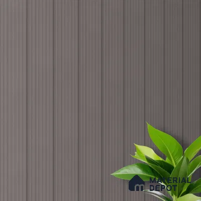 Brown Plain Colour Louver PN 00631 8 ft x 4 inch Charcoal Panel - 11 mm | Suitable for Feature Wall, TV Unit & Living Room | Width is Subjected to 5% Variation
