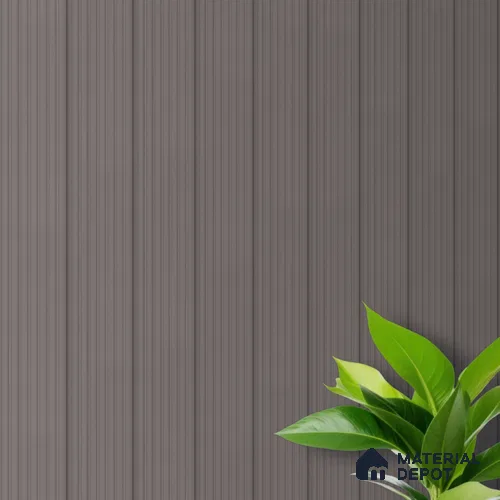 Brown Plain Colour Louver PN 00631 8 ft x 4 inch Charcoal Panel - 11 mm | Suitable for Feature Wall, TV Unit & Living Room | Width is Subjected to 5% Variation